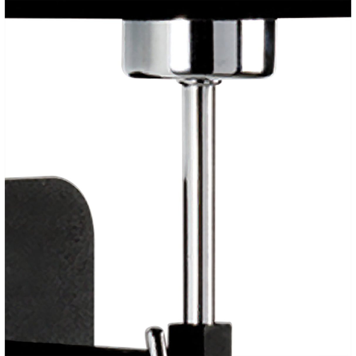 Habana Telescopic Wall Lamp in Black and Polished Chrome without Shade - Adjustable Light Fixture E27