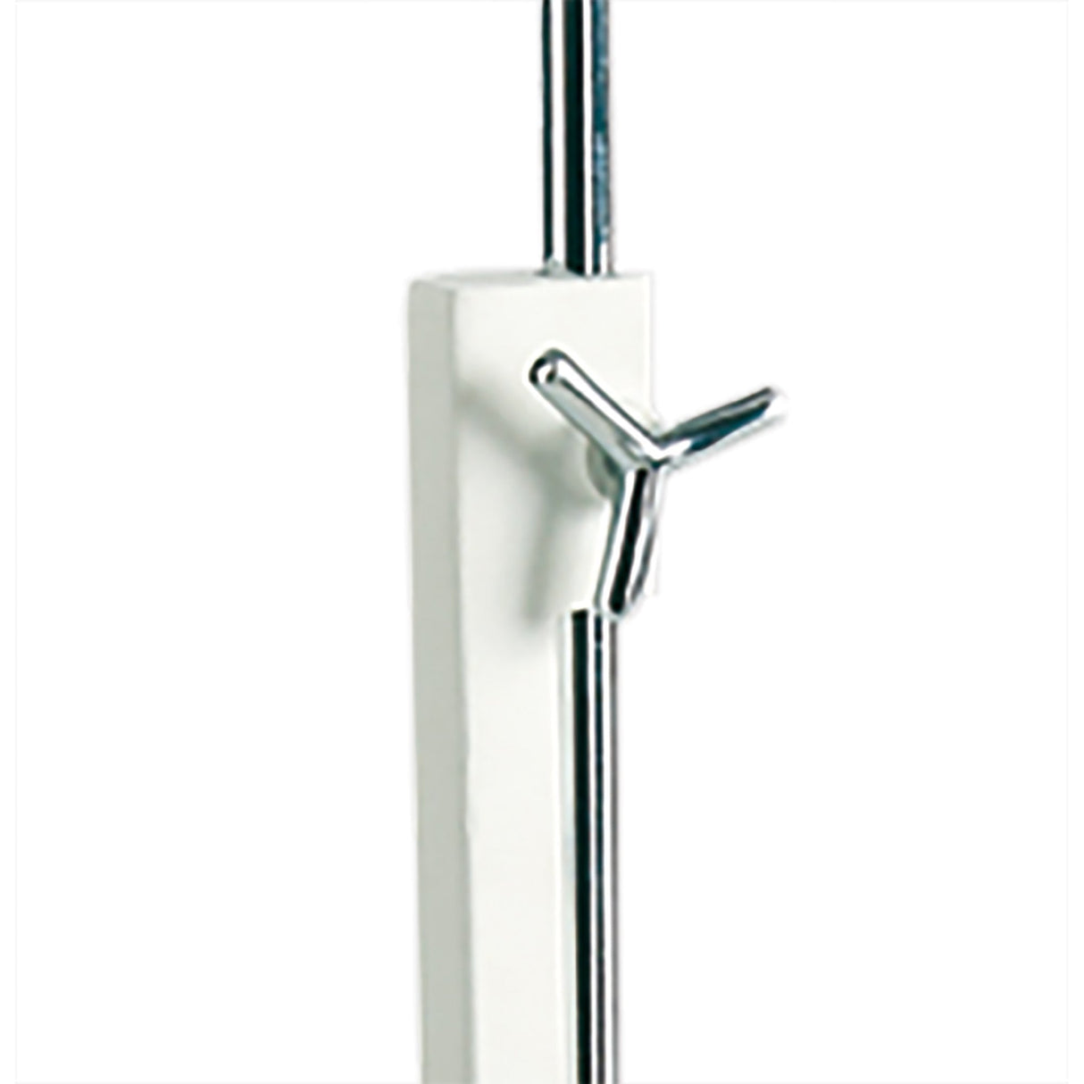 Habana Telescopic Table Lamp in Matt White and Polished Chrome, Adjustable Height, E27 Base