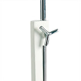 Habana Telescopic Table Lamp in Matt White and Polished Chrome, Adjustable Height, E27 Base
