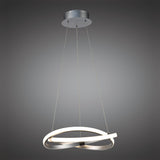 Infinity Pendant LED Light - 3000K Warm White, 30W, Silver/Chrome with Acrylic Diffuser