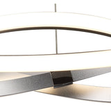 Infinity Pendant LED Light - 3000K Warm White, 30W, Silver/Chrome with Acrylic Diffuser
