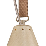 Retro Industrial Hanging Pendant Light with Sand Metal Finish and Adjustable Beige Straps