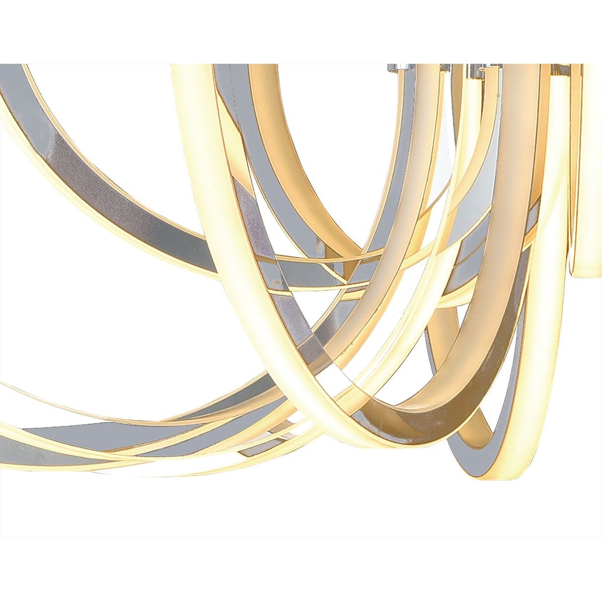 Versailles LED Ceiling Light 256W, 12339lm, 3000K, Polished Chrome & White Acrylic, 3-Year Warranty