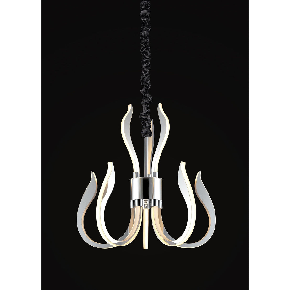 Versailles Elegance LED Ceiling Pendant 66W, 3166lm, Warm White Chrome and Acrylic, 3-Year Guarantee