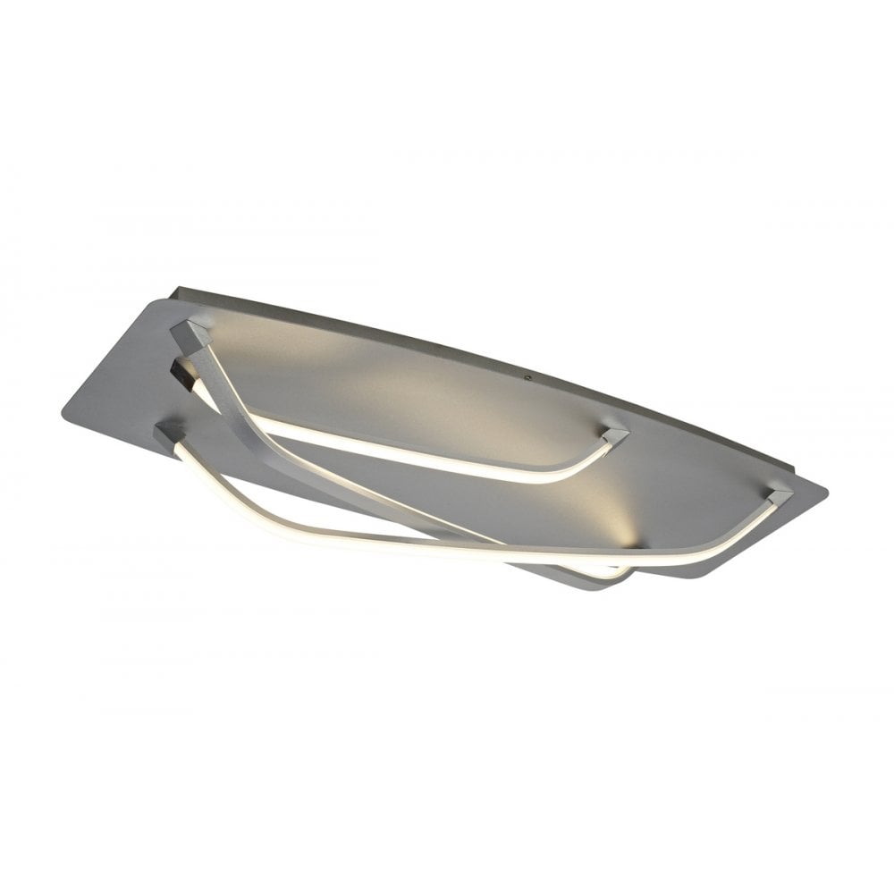 Papua Modern LED Flush Light 25W, 1900lm, 3000K in Polished Chrome with White Acrylic Diffuser, 3-Year Warranty