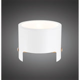 Wide Cube Table Lamp in White Metal and Wood - 1x40W