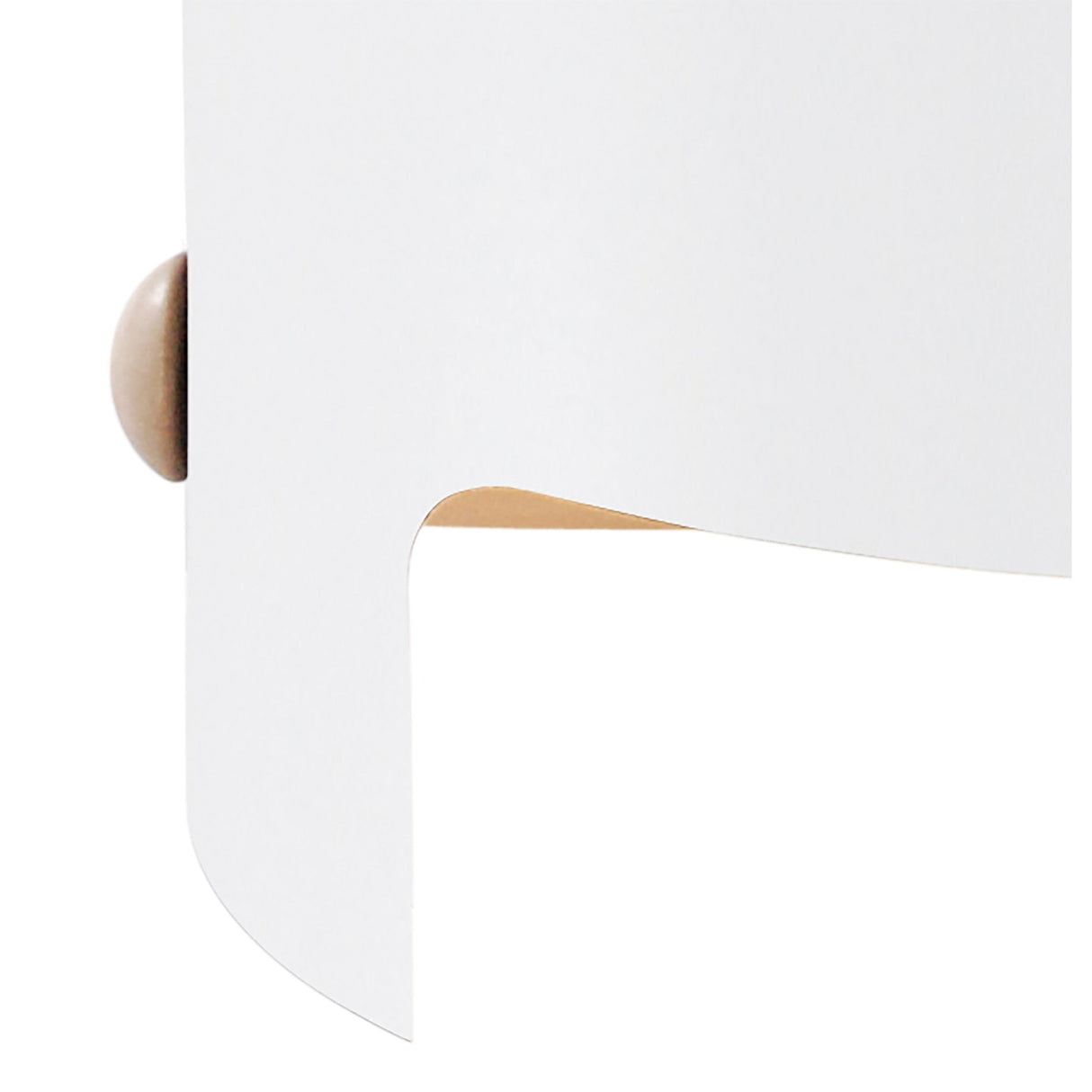 Wide Cube Table Lamp in White Metal and Wood - 1x40W