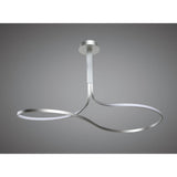 Nur XL Semi Ceiling Light – Sleek 50W LED Elegance in Silver & Frosted Acrylic with Polished Chrome Finish