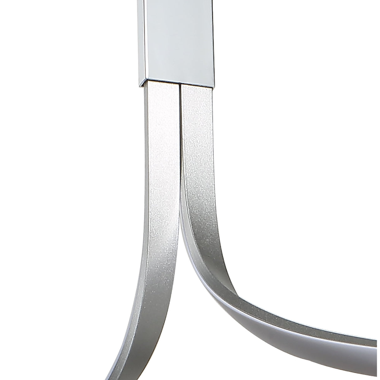 Nur XL Semi Ceiling Light – Sleek 50W LED Elegance in Silver & Frosted Acrylic with Polished Chrome Finish