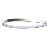 Nur XL Semi Ceiling Light – Sleek 50W LED Elegance in Silver & Frosted Acrylic with Polished Chrome Finish