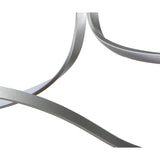 Nur XL Semi Ceiling Light – Sleek 50W LED Elegance in Silver & Frosted Acrylic with Polished Chrome Finish