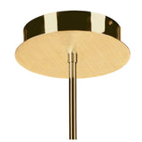 Juno Satin Gold LED Semi Flush Convertible Light with Frosted Teardrop Diffusers, 3-Light 15W 3000K, 1350lm, 3-Year Warranty