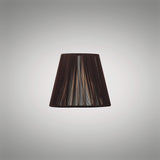 Elegant Dark Brown Clip-On Silk String Shade - 80/130mm x 110mm