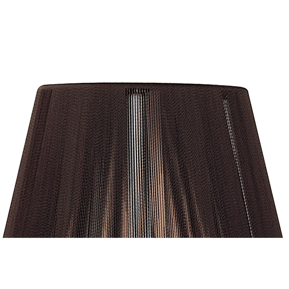 Elegant Dark Brown Clip-On Silk String Shade - 80/130mm x 110mm