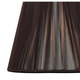 Elegant Dark Brown Clip-On Silk String Shade - 80/130mm x 110mm