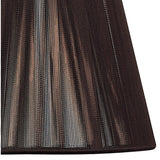 Elegant Dark Brown Clip-On Silk String Shade - 80/130mm x 110mm