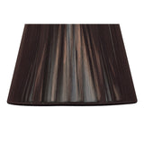 Elegant Dark Brown Clip-On Silk String Shade - 80/130mm x 110mm