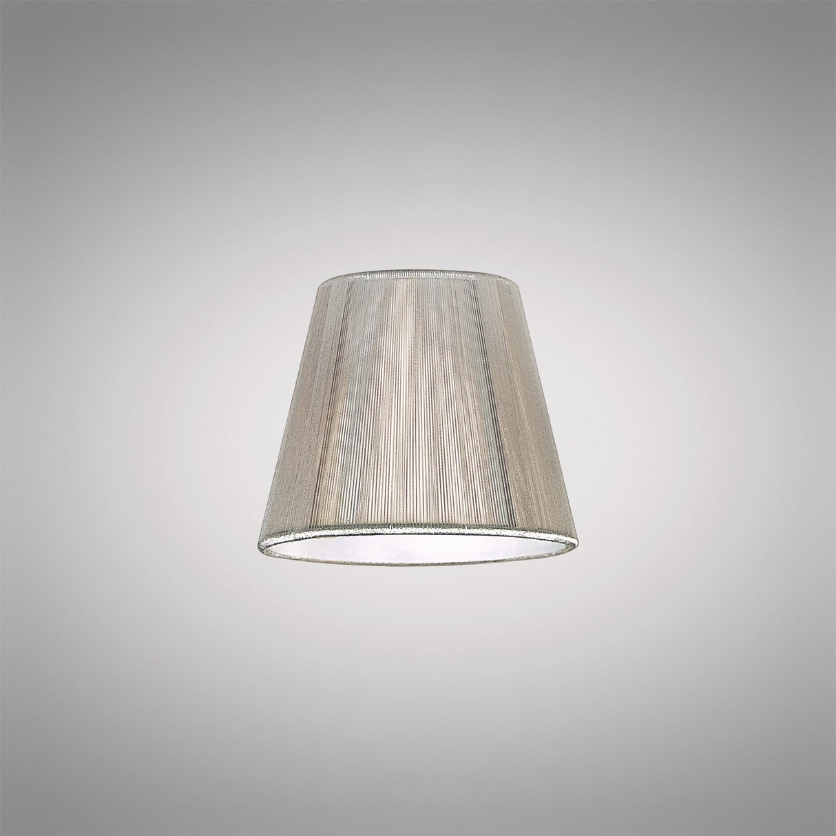 Silver Grey Silk String Clip-On Shade, 80/130mm x 110mm