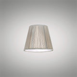 Silver Grey Silk String Clip-On Shade, 80/130mm x 110mm