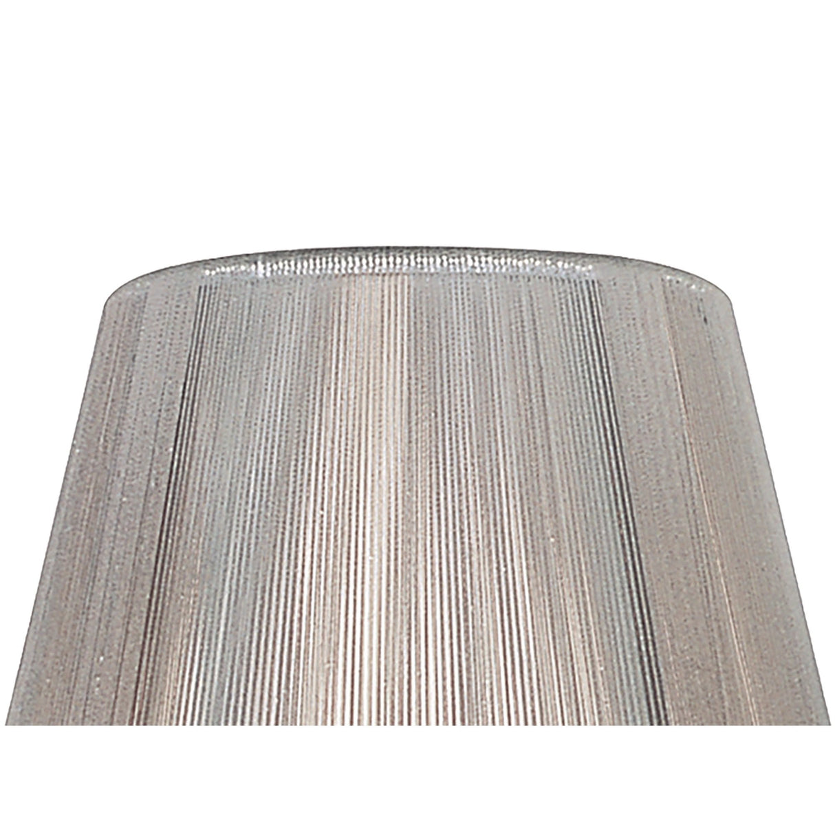 Silver Grey Silk String Clip-On Shade, 80/130mm x 110mm