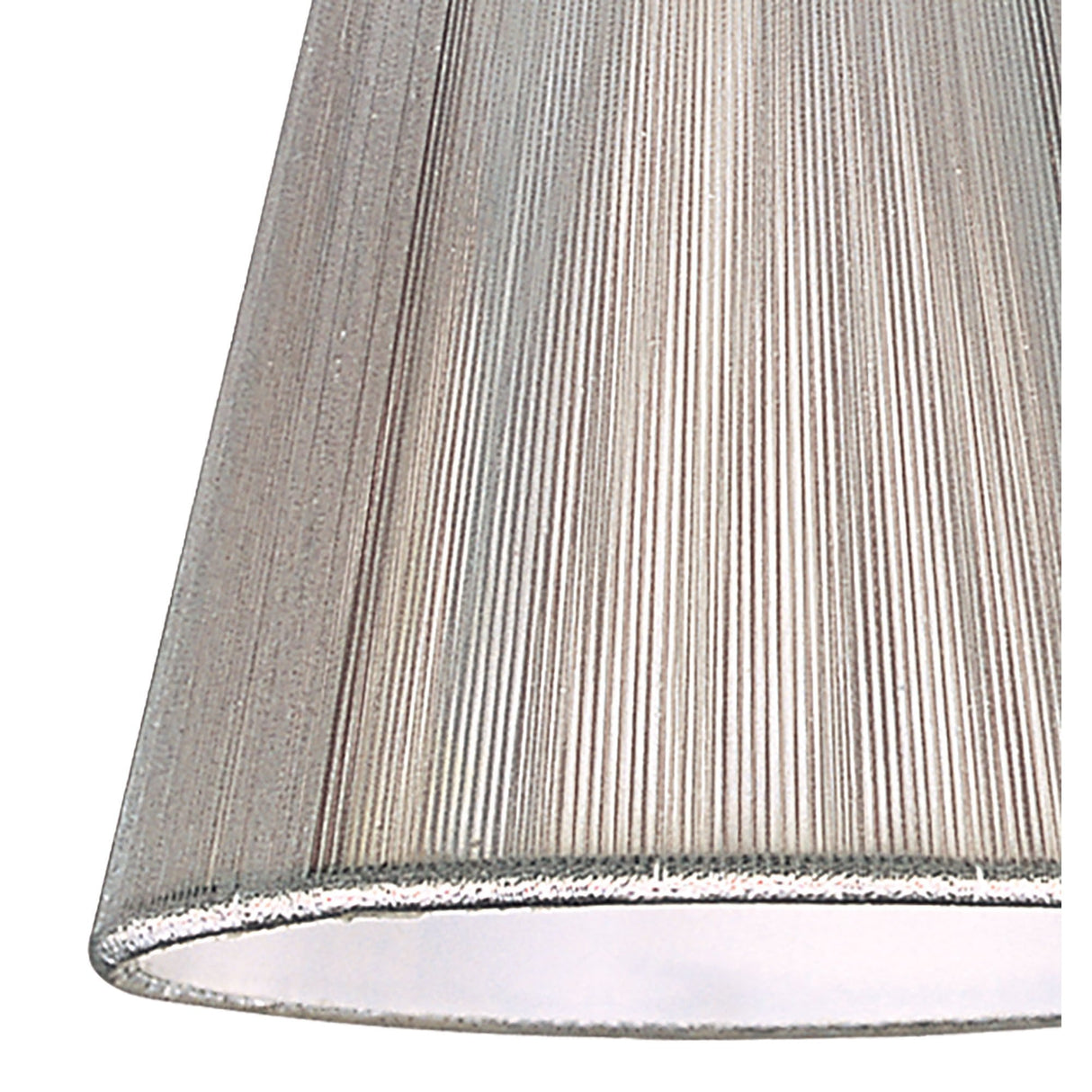 Silver Grey Silk String Clip-On Shade, 80/130mm x 110mm