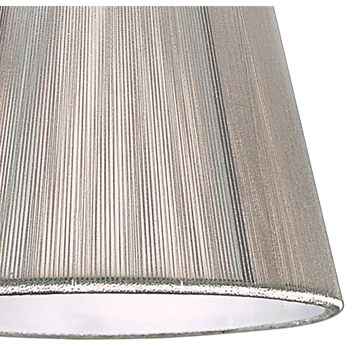 Silver Grey Silk String Clip-On Shade, 80/130mm x 110mm