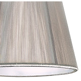 Silver Grey Silk String Clip-On Shade, 80/130mm x 110mm