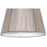 Silver Grey Silk String Clip-On Shade, 80/130mm x 110mm