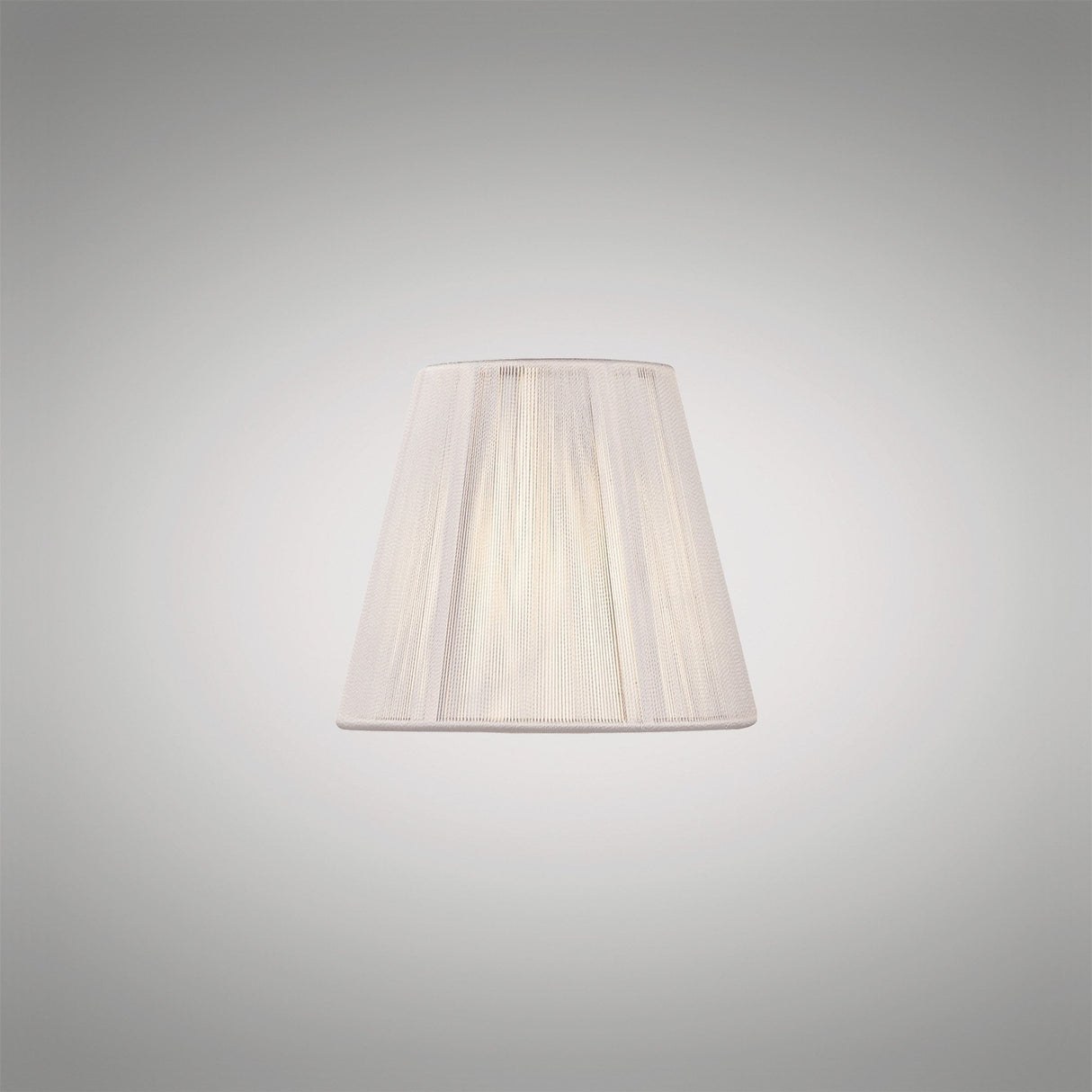 Ivory Elegance: Clip-On Silk String Lamp Shade (80/130mm x 110mm)