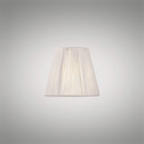 Ivory Elegance: Clip-On Silk String Lamp Shade (80/130mm x 110mm)