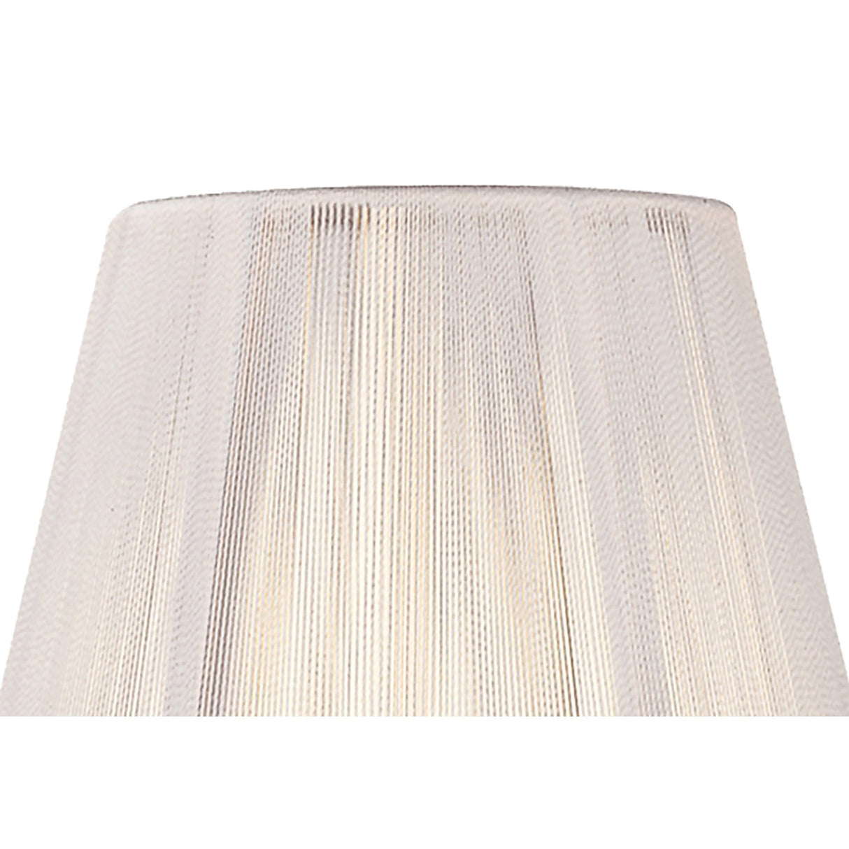 Ivory Elegance: Clip-On Silk String Lamp Shade (80/130mm x 110mm)