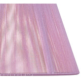 Lilac Pink Silk String Lampshade with Chrome Lining, 190/300mm x 195mm
