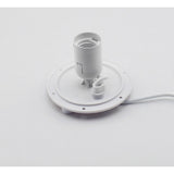 Modern White E27 Plate Wall Light with Integrated Switch