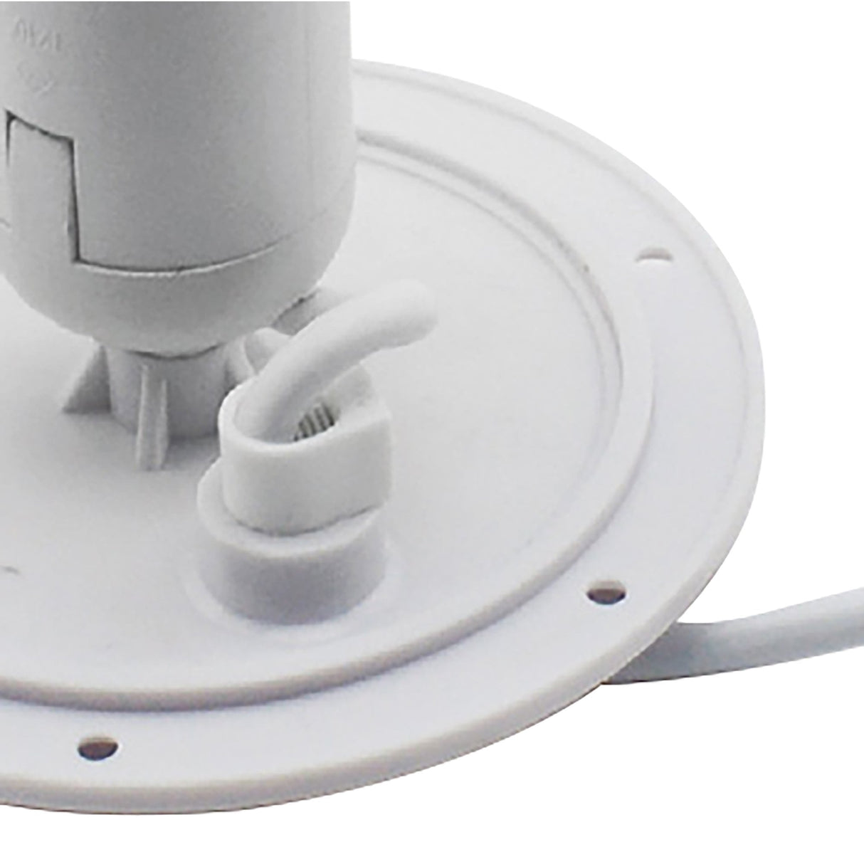 Modern White E27 Plate Wall Light with Integrated Switch