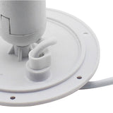 Modern White E27 Plate Wall Light with Integrated Switch