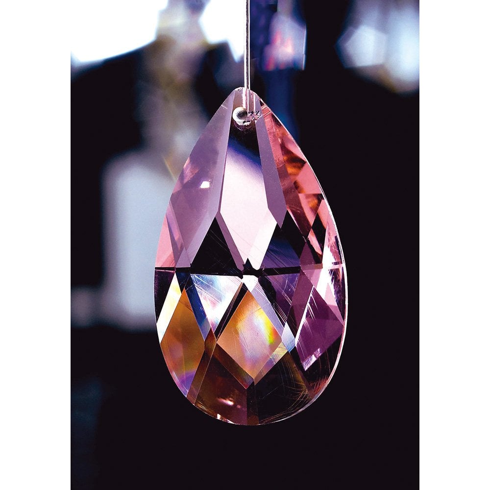 Lilac Crystal Pendalogue Pendant 50mm