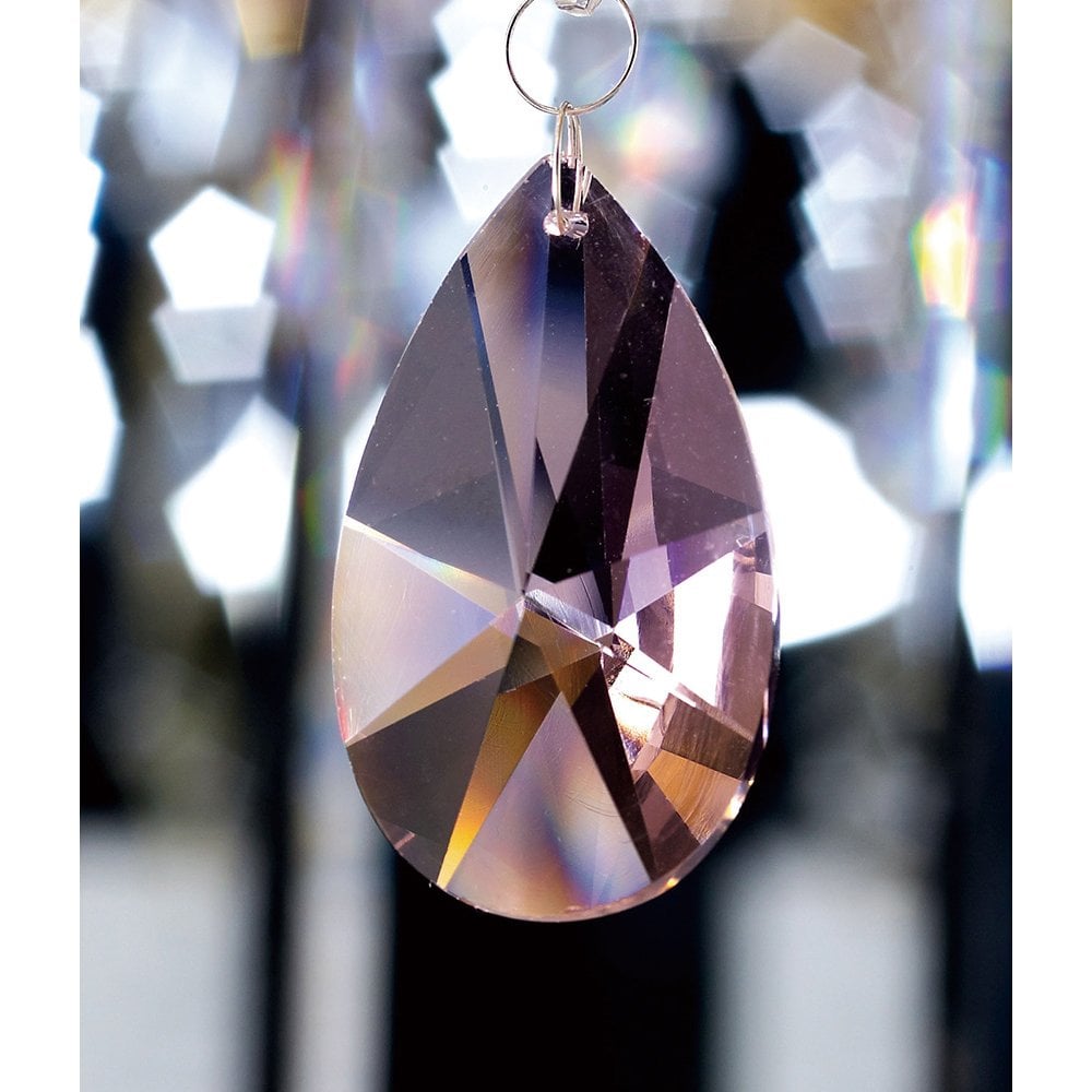 Lilac Crystal Star Pendant Without Ring - 50mm