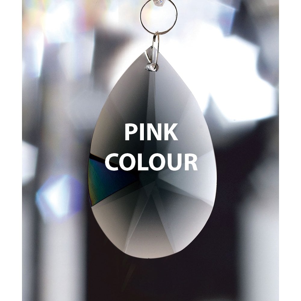 Glistening Pink Crystal Star Pendant - 50mm