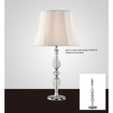Elegant Albas Crystal Lamp Base in Silver Finish (Shade Not Included)