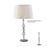 Elegant Albas Crystal Lamp Base in Silver Finish (Shade Not Included)