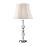 Elegant Albas Crystal Lamp Base in Silver Finish (Shade Not Included)