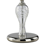 Elegant Albas Crystal Lamp Base in Silver Finish (Shade Not Included)
