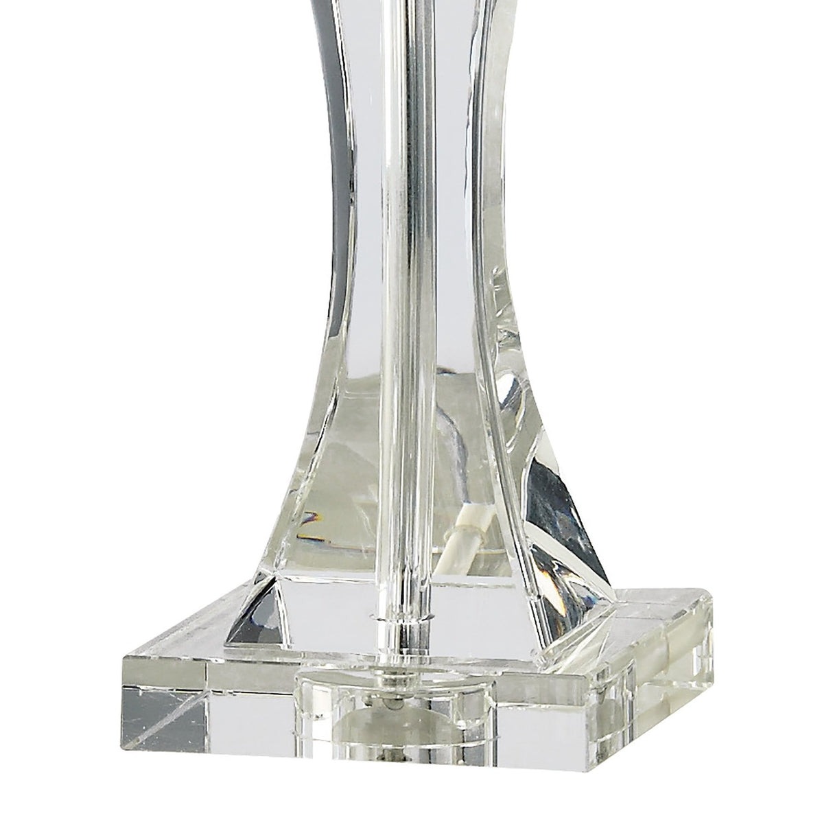 Elegant Carmela Crystal Table Lamp in Silver Finish Without Shade