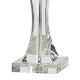 Elegant Carmela Crystal Table Lamp in Silver Finish Without Shade