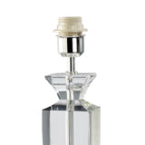 Elegant Carmela Crystal Table Lamp in Silver Finish Without Shade