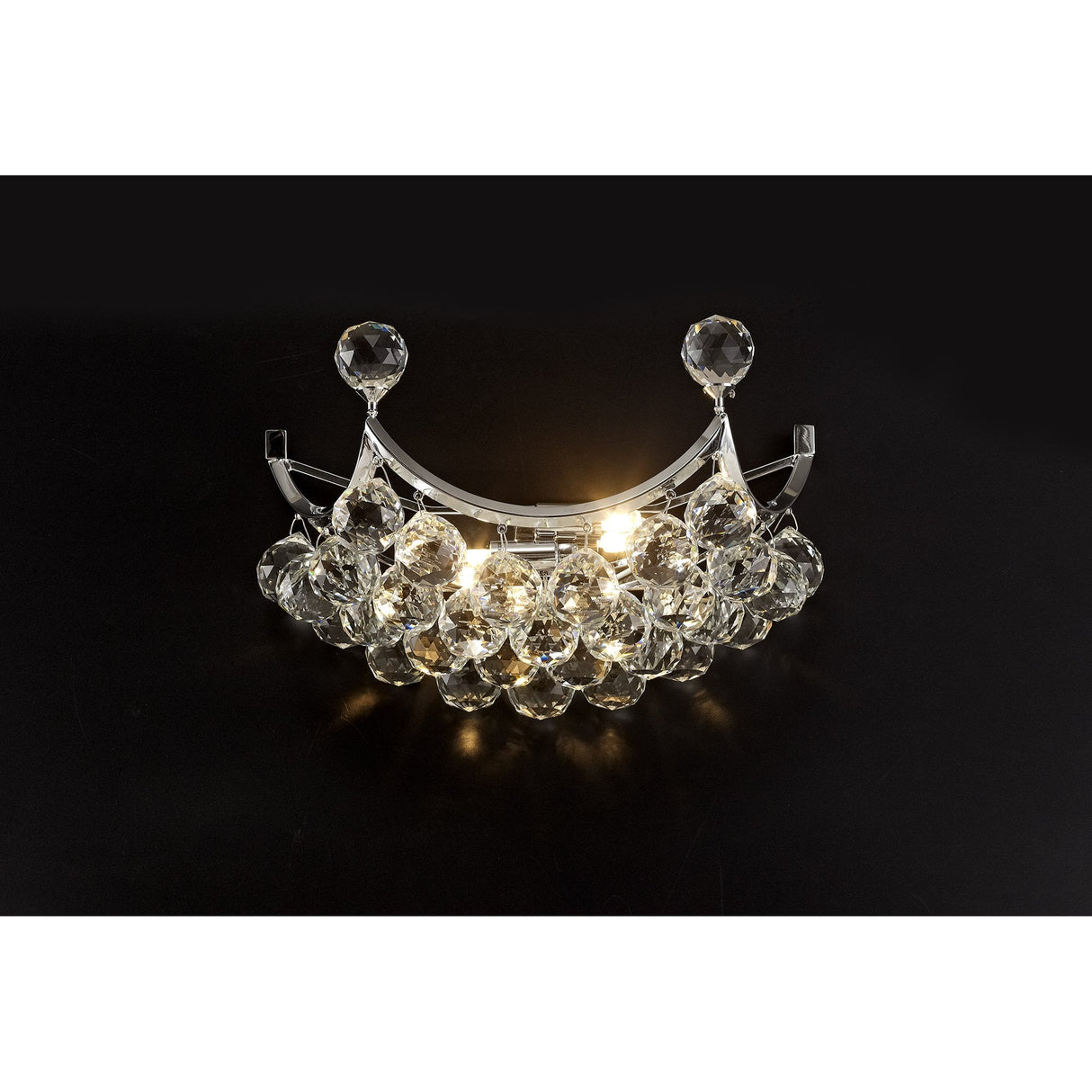 Cesto Dual Light Crystal Elegance Wall Sconce in Polished Chrome