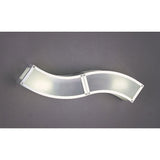 Duna E27 Dual Light Wall Fixture in Polished Chrome and White Acrylic