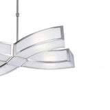 Duna E27 Pendant Lamp - Polished Chrome with White Acrylic, 4-Light Design