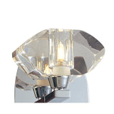 Santiago Sebastia's Alfa Crystal Wall Lamp, Polished Chrome Finish, G9 Connection
