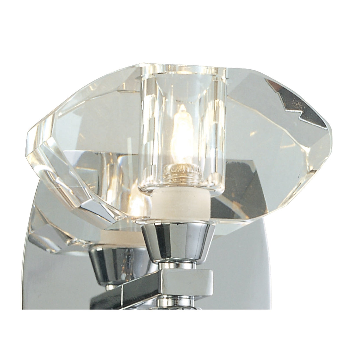 Santiago Sebastia's Alfa Dual Light Wall Fixture with Crystal Accents in Polished Chrome